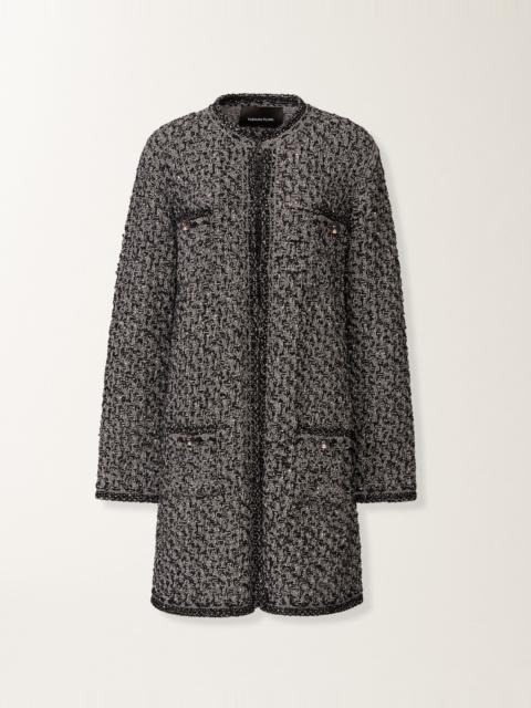 FABIANA FILIPPI Night blue tweed coat