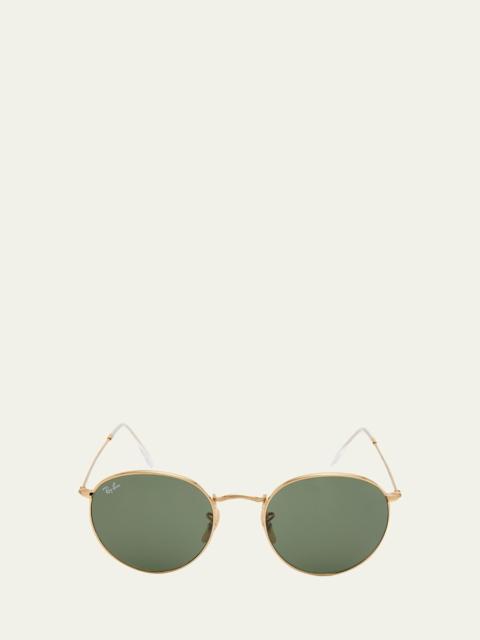 Ray-Ban Round Monochromatic Metal Sunglasses