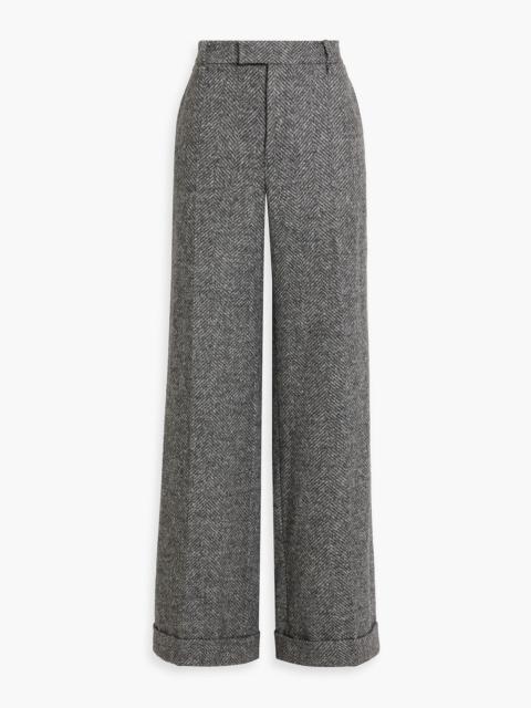 Brunello Cucinelli Herringbone tweed wide-leg pants