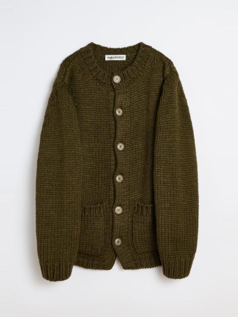 Our Legacy Over Cardigan Olive Mega Alpaca Wool