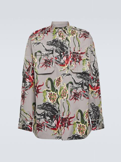 Prada Printed cotton poplin shirt