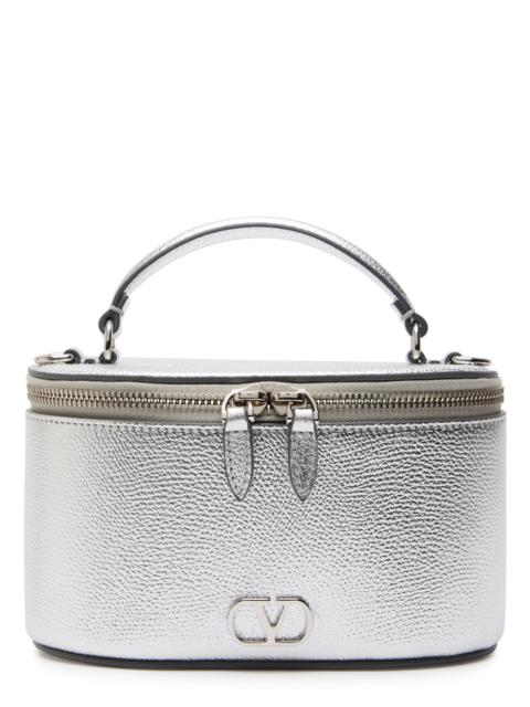 Valentino Valentino Garavani Vlogo Metallic Grained Leather Vanity Case bag