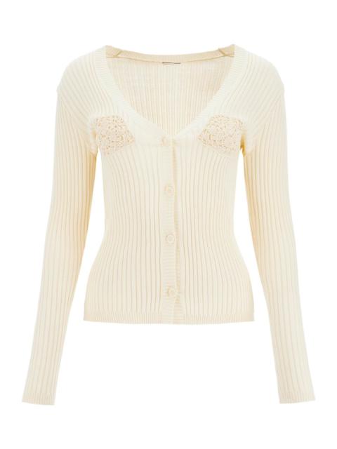 MAGDA BUTRYM Magda Butrym Crochet Insert Cardigan With Eight Women