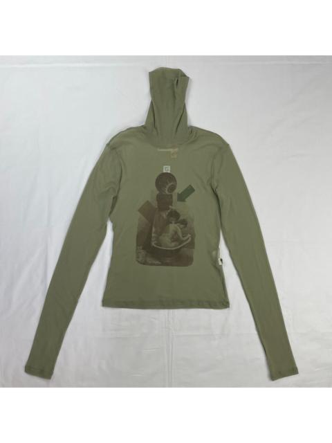 Jean Paul Gaultier 2003 Fall/Winter Jean Paul Gaultier Eye Print Elastic Mesh Turtleneck Long-Sleeve T-Shirt