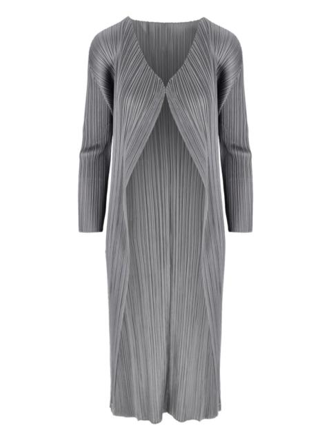 Pleats Please Issey Miyake Pleats Please Issey Miyake Women Pleated Long Cardigan