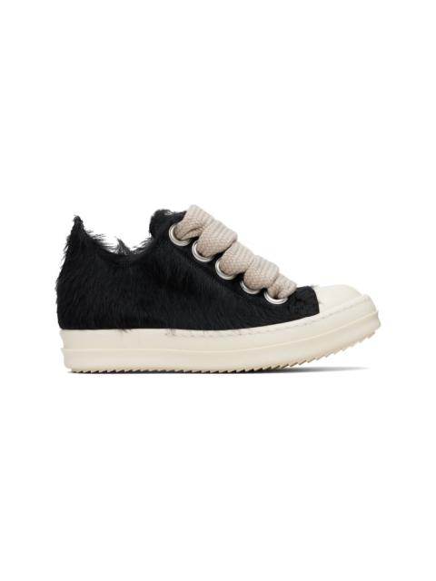 Rick Owens Black Concordians Jumbolace Low Sneaks Sneakers