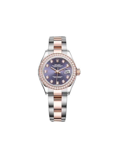 ROLEX Rolex Purple Diamond Dial Ladies Steel and 18ct Oyster Watch 279381PUDO