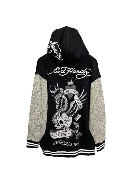 Other Designers Ed Hardy varsity hoodie jacket big logo