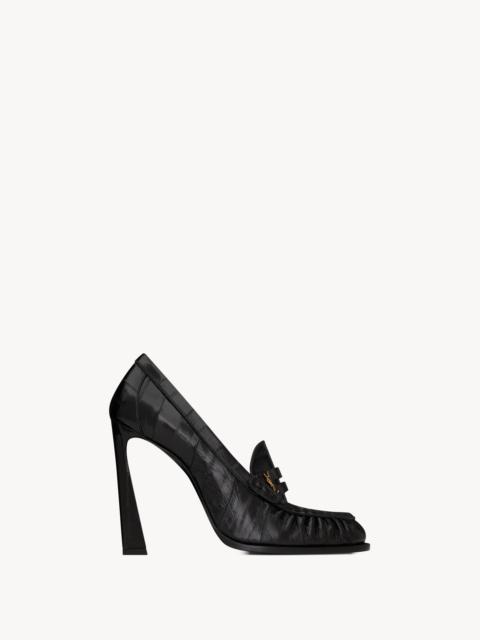 SAINT LAURENT LE LOAFER PUMPS IN EEL