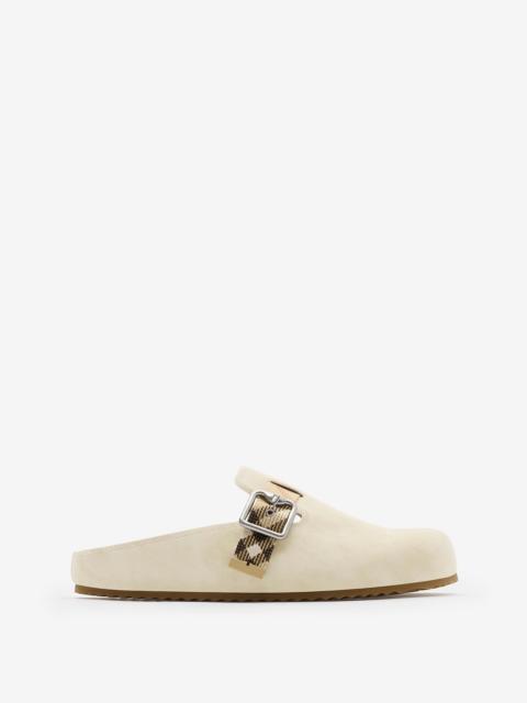 Burberry Suede Urchin Clogs