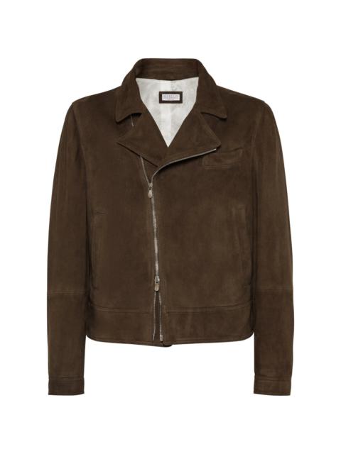 Brunello Cucinelli Brunello Cucinelli Brown Jackets - Biker Jackets Men