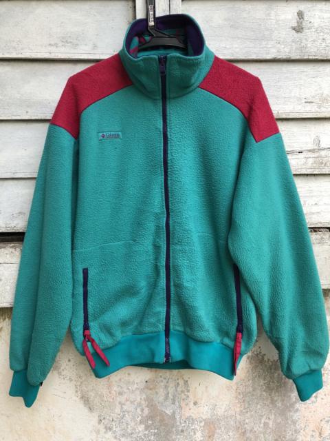 Other Designers Vintage Columbia 2 Tones Radial Sleeve Fleece Jacket