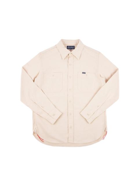 Iron Heart IHSH-414-WHT 9oz Cotton Linen Work Shirt Off White