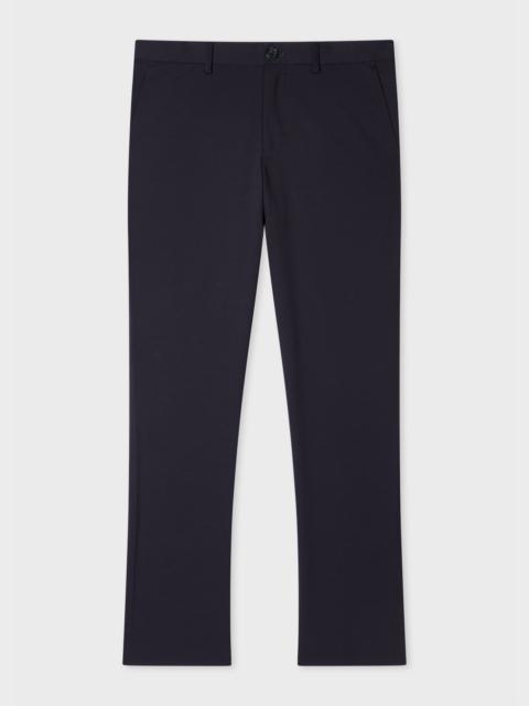 Paul Smith Navy Mid-Fit Wool-Cotton Blend Chinos