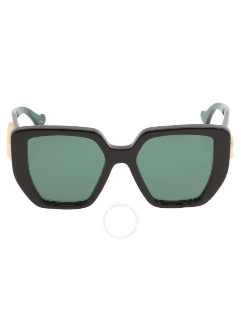 GUCCI Open Box - Gucci Green Geometric Ladies Sunglasses GG0956S 001 54