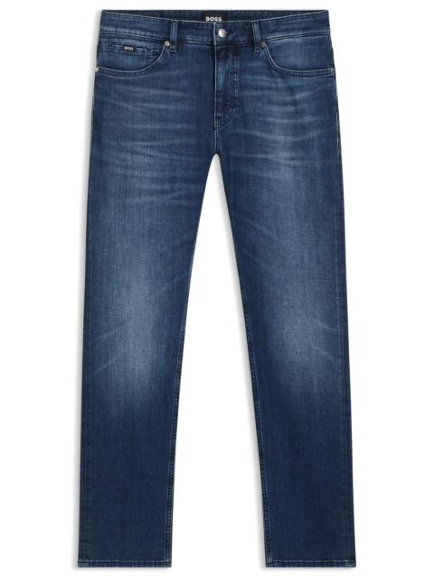 BOSS SLIM-FIT JEANS IN RINSE-WASHED COMFORT-STRETCH DENIM