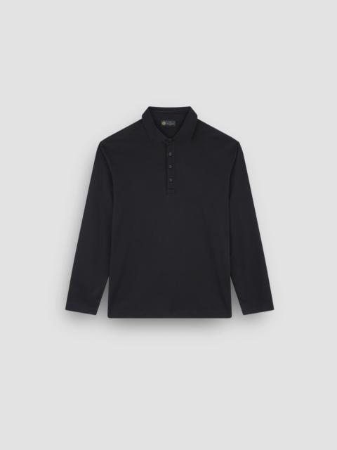 Paul & Shark SUPIMA® COTTON JERSEY POLO SHIRT WITH SHARK FIN EMBROIDERY