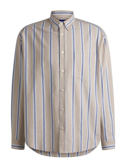 HUGO OVERSIZE-FIT BUTTON-DOWN SHIRT IN OXFORD COTTON