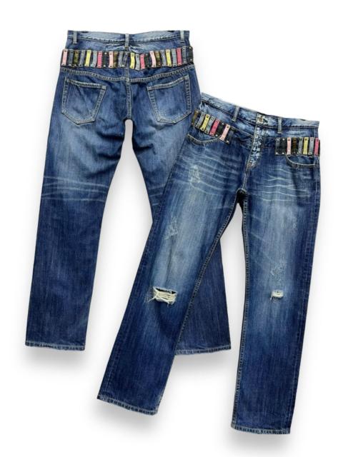 Other Designers JACKROSE - Vtg JACK ROSE Double Waist Distressed Ripped Slim Fit Jeans
