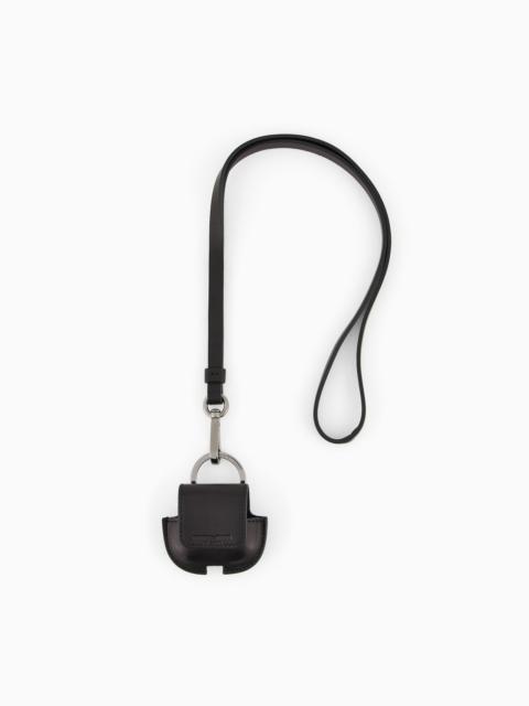 GIORGIO ARMANI LEATHER APPLE® AIRPODS® CASE WITH STRAP