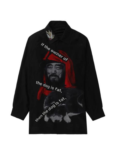 Yohji Yamamoto GRAPHIC-PRINT SILK SHIRT