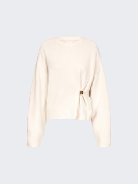 Loulou de Saison Bill Draped Sweater Ivory