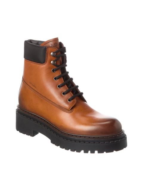 Prada Prada Logo Leather Boot