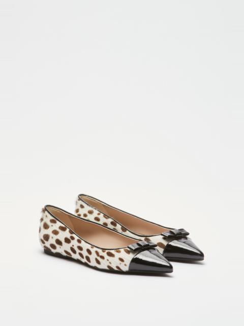 N°21 POINTED BALLERINA WITH ANIMALIER EFFECT