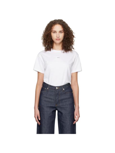 A.P.C. White Boxy Micro Logo T-shirt