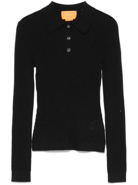 GUEST IN RESIDENCE Long Sleeves "Shrunken" Cashmere Polo Shirt