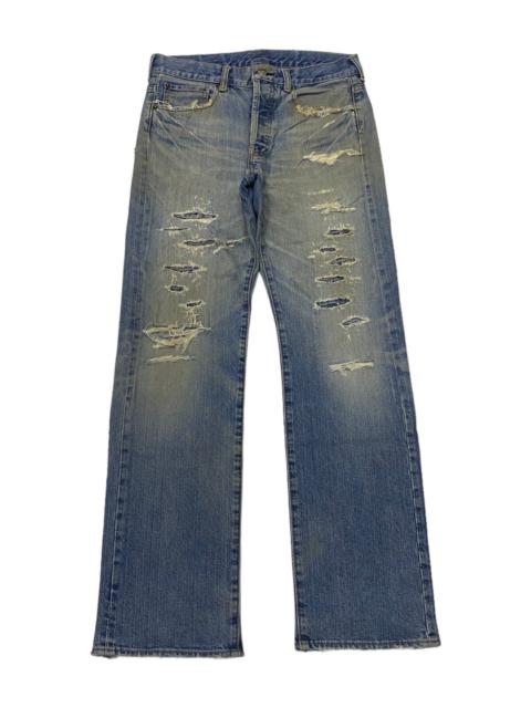 Other Designers Archival Clothing - RARE🔥ARCHIVE TAKEO KIKUCHI DISTRESSED DENIM JEANS