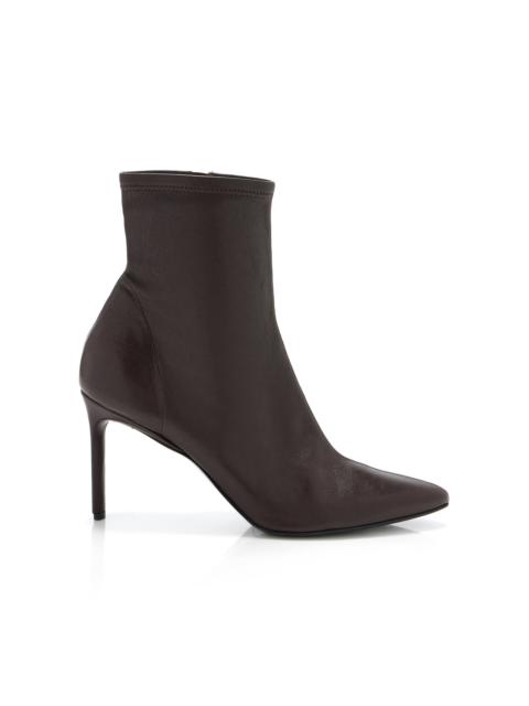 CO Stretch Leather Ankle Boots brown