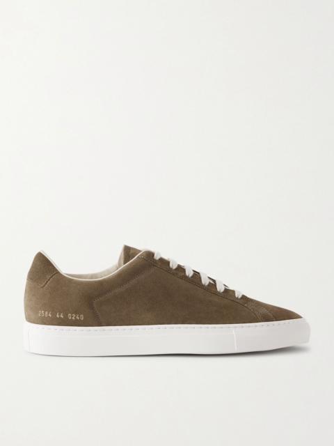 Common Projects Retro Classic Waxed-Suede Sneakers Taupe