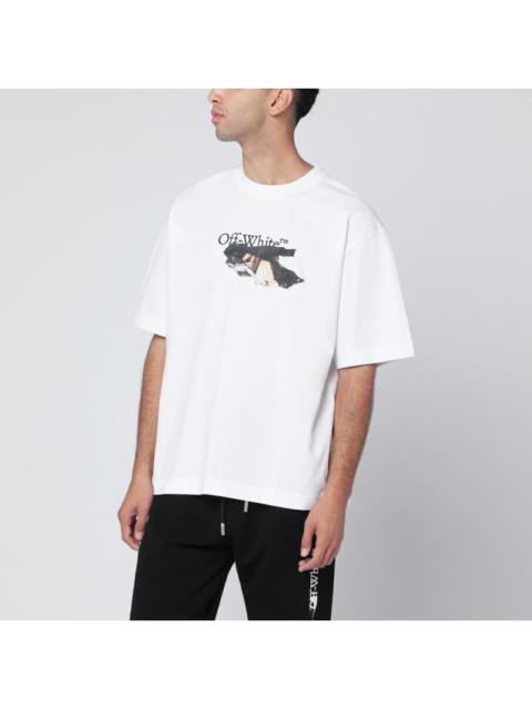 Off-White Off-White White Paint Arrow Skate Logo T-Shirt Men