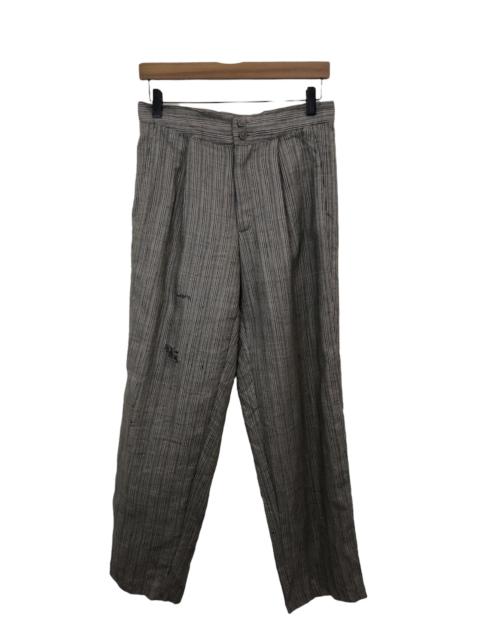 Other Designers Issey Miyake - 90s Issey Miyake Men Gabardine Distressed Linen Wool Pant