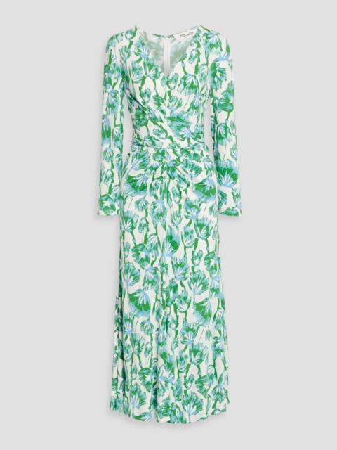 DIANE VON FURSTENBERG Timmy ruched floral-print jersey midi dress