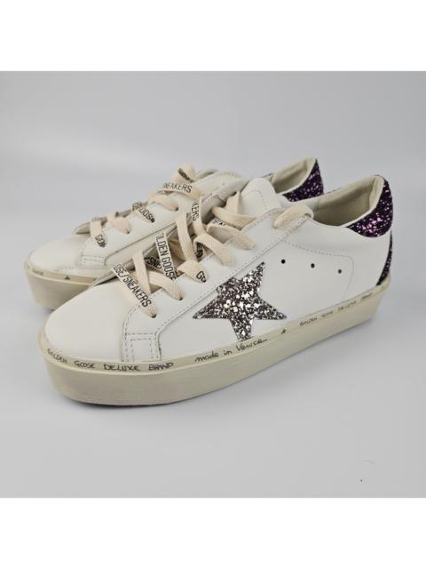 Golden Goose GOLDEN GOOSE Hi Star Women's White/Black Glittered Low Top S