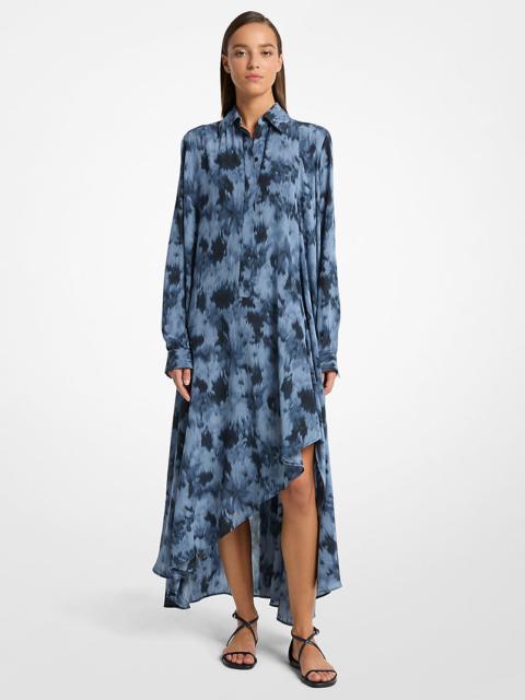 MICHAEL KORS COLLECTION Floral Chiné Silk Crepe De Chine Draped Caftan