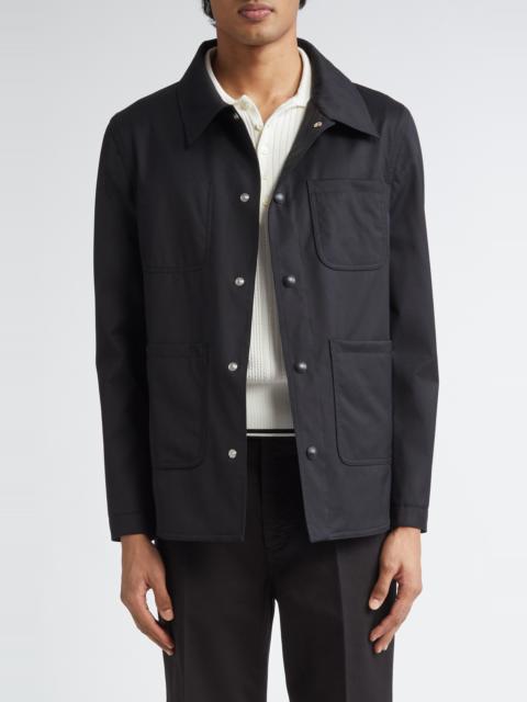 Thom Browne Thom Browne Virgin Wool Utility Jacket in Black at Nordstrom
