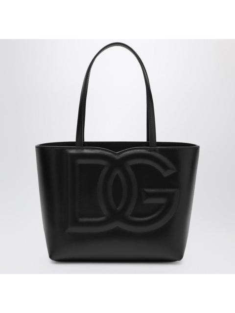 Dolce&Gabbana Dg Logo Black Leather Small Tote Bag Women