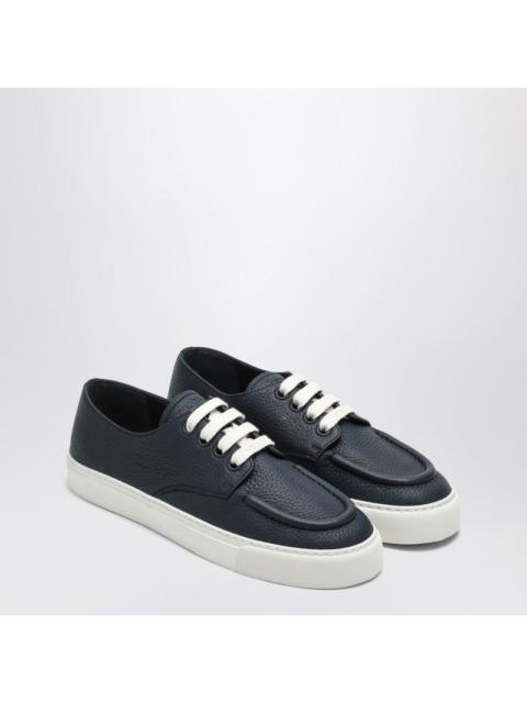 Prada Blue Baltic Hammered Leather Sneaker Men