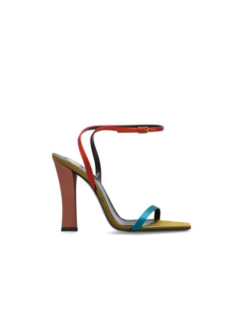 SAINT LAURENT SAINT LAURENT Dominique Multicolor 110mm Sandals New & Authe