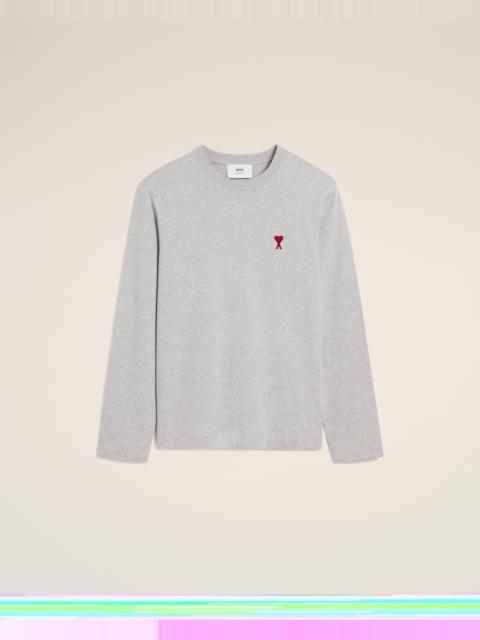 AMI Paris RED AMI DE COEUR LONG SLEEVES T-SHIRT
