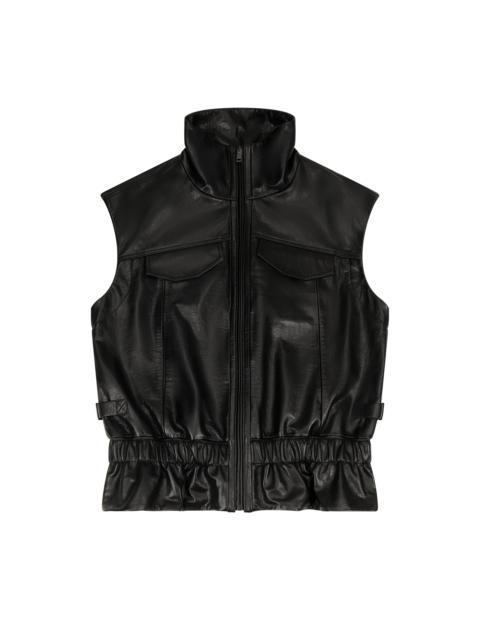 entire studios LEATHER VEST BLACK LEATHER