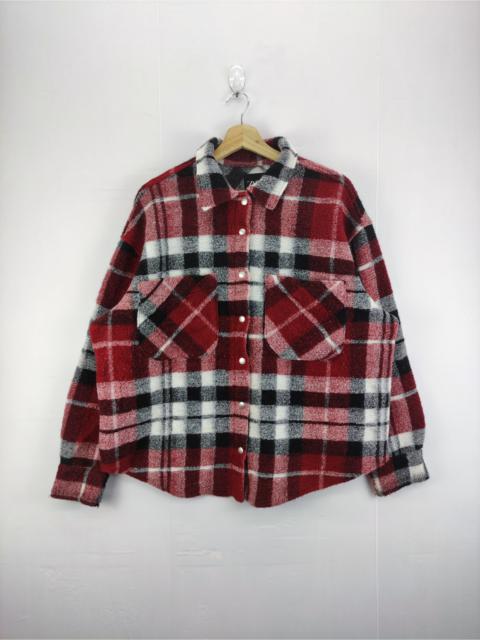 Other Designers Zara Fleece Snap Button Flannel