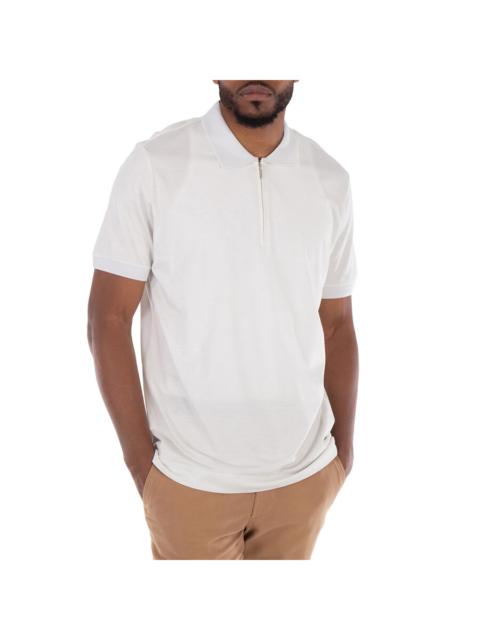 Other Designers Hugo Boss Short-Sleeved Zip-Placket Polo Shirt