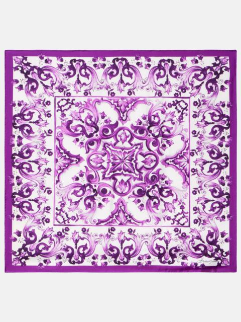 Dolce & Gabbana Majolica printed silk twill scarf