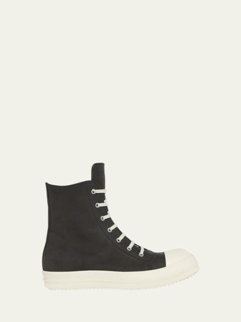 Men's Nubuck Suede High-Top Sneakers