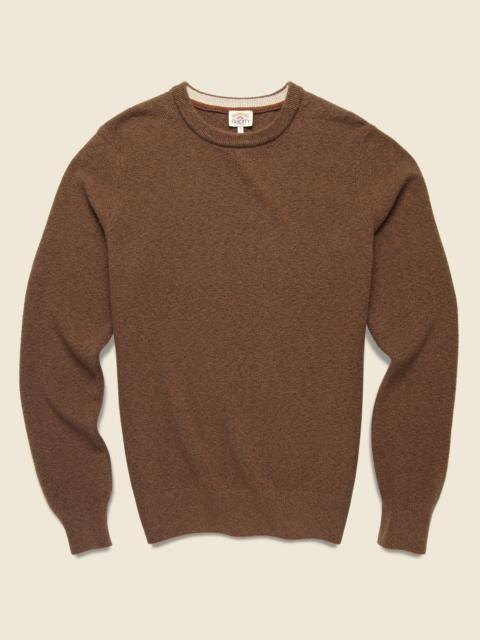 FAHERTY Jackson Crew Sweater - Trail Brown Heather