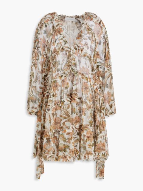 Zimmermann Floral-print crepon mini dress